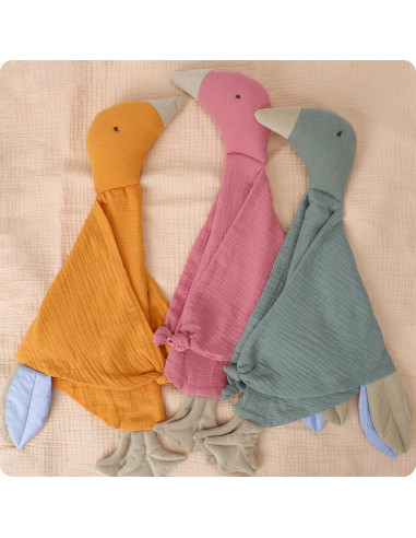 Manta Lovey Knirose de Algodón Orgánico para Bebés Verde Guisante