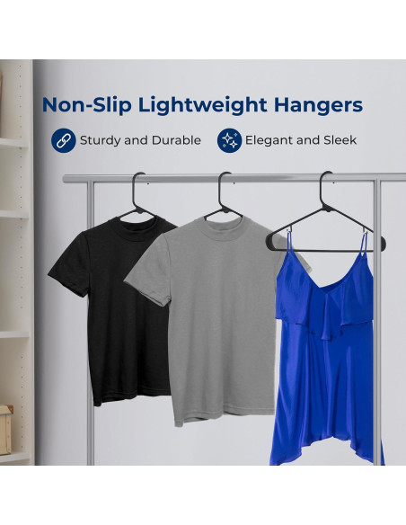 Perchas de Plástico SereneLife 100 Piezas Antideslizantes