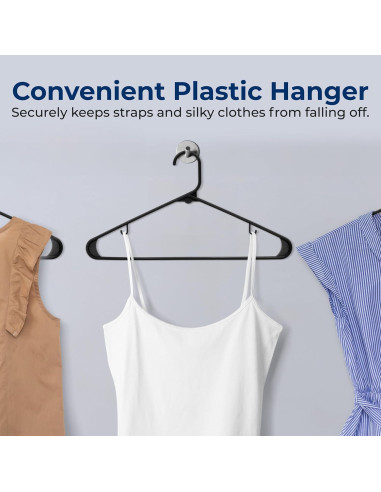 Perchas de Plástico SereneLife 100 Piezas Antideslizantes