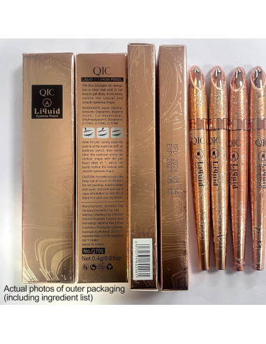 Lápiz de Cejas Yulinlon 4 Puntas Impermeable Marrón Claro