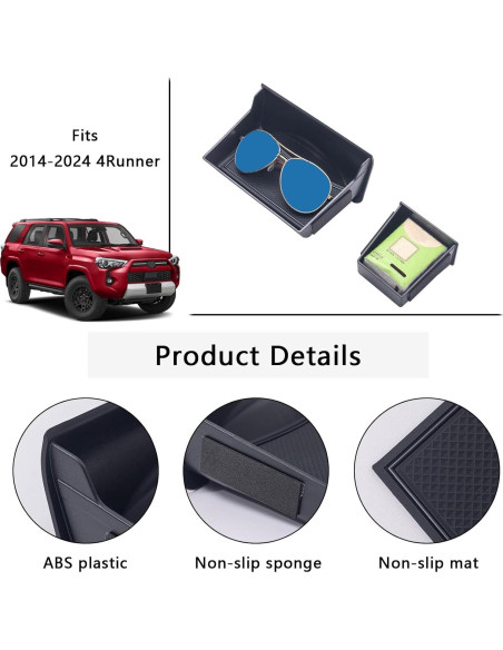 Cajón de Almacenamiento JDMCAR para Toyota 4Runner 2014-2024