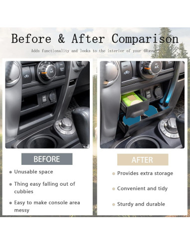 Cajón de Almacenamiento JDMCAR para Toyota 4Runner 2014-2024
