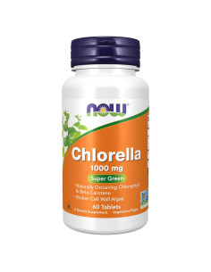 NOW Foods Chlorella 1000 mg - Suplemento Verde 60 Tabletas