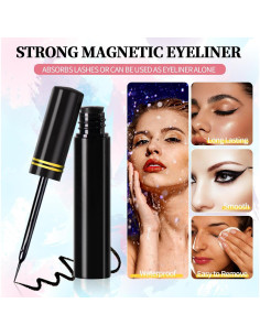 Kit de Pestañas Magnéticas YMOJIA 12 Pares 3D Reutilizables 2