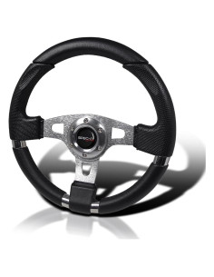 Volante de Carreras Spec-D Tuning SW-103 340mm Cuero Negro