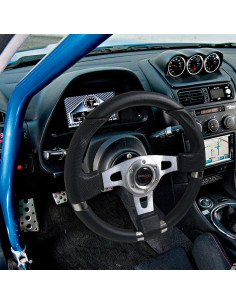 Volante de Carreras Spec-D Tuning SW-103 340mm Cuero Negro 2