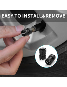 Tapas de Válvula de Neumático Tacoma 4 Pack Aluminio Negro 2