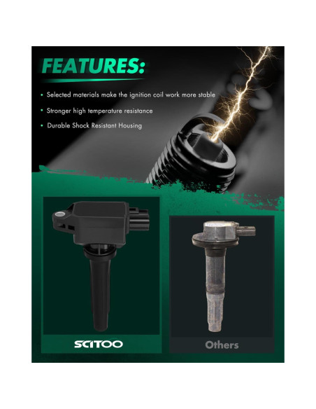 Bobinas de Encendido SCITOO + Bujías de Iridio para Toyota Yaris iA 1.5L