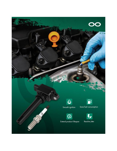 Bobinas de Encendido SCITOO + Bujías de Iridio para Toyota Yaris iA 1.5L