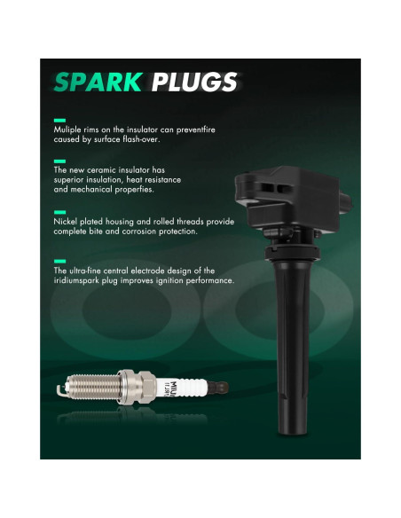 Bobinas de Encendido SCITOO + Bujías de Iridio para Toyota Yaris iA 1.5L
