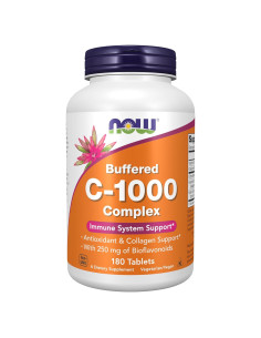 NOW Foods Vitamina C-1000 con Bioflavonoides 180 Tabletas
