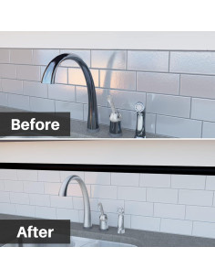 Tira de Transición de Piso COUKIU 1m PVC Negro Autoadhesiva 2