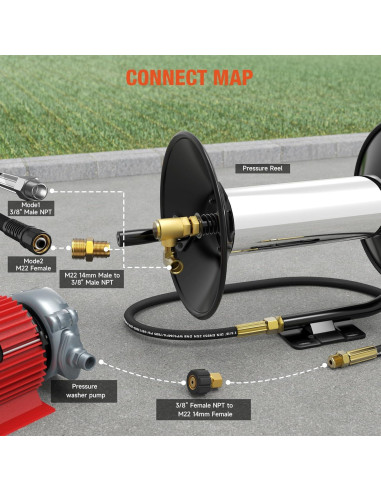 Carrete de Manguera de Alta Presión BreAro 30.48 m 4000 PSI