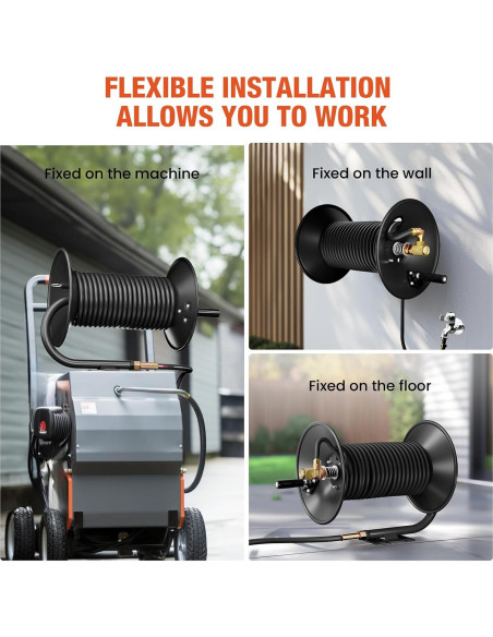 Carrete de Manguera de Alta Presión BreAro 30.48 m 4000 PSI