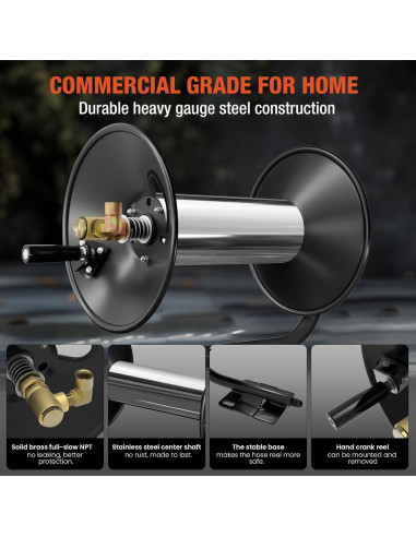 Carrete de Manguera de Alta Presión BreAro 30.48 m 4000 PSI