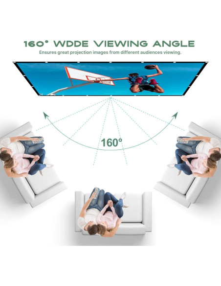 Pantalla de Proyector AAJK 100" Plegable 16:9 Lavable