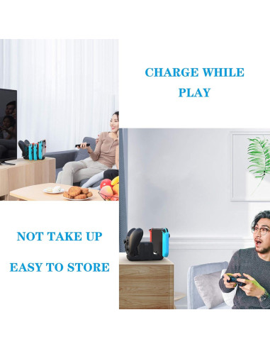 Estación de Carga 6-en-1 FANPL para Nintendo Switch y Joy-Con