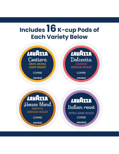 Cápsulas K-Cup Lavazza Variedad 64 Unidades para Keurig