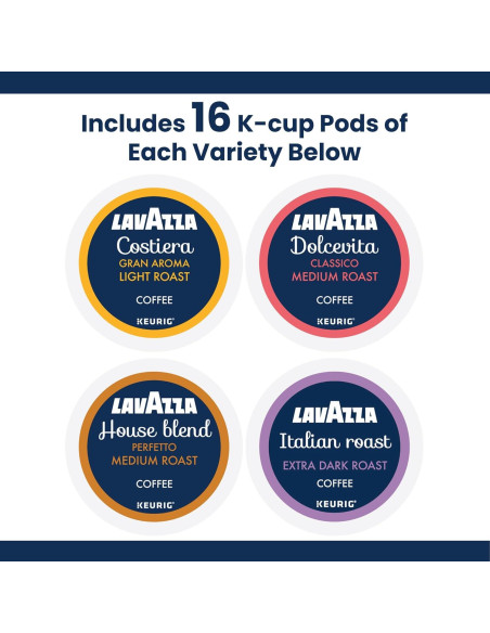 Cápsulas K-Cup Lavazza Variedad 64 Unidades para Keurig