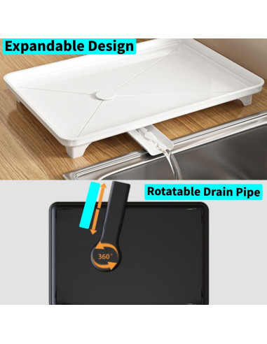Escurridor de Platos Expandible DREMAK con Soporte para Utensilios