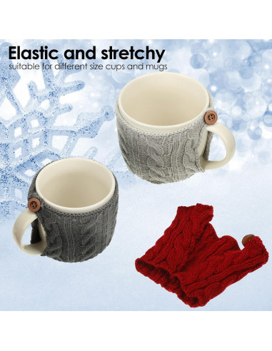Mangas Aislantes Reutilizables Skyley 4 Pcs para Tazas de Café