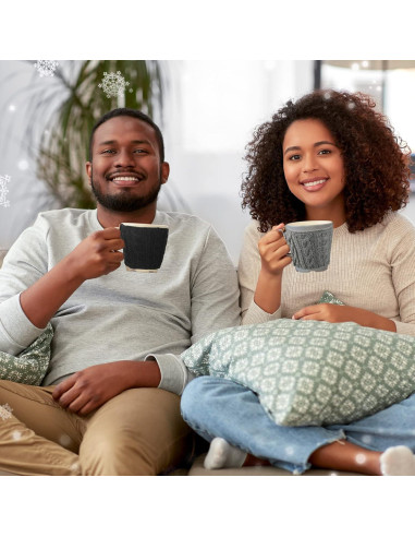 Mangas Aislantes Reutilizables Skyley 4 Pcs para Tazas de Café