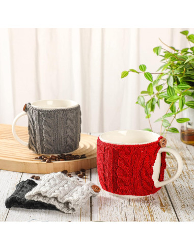 Mangas Aislantes Reutilizables Skyley 4 Pcs para Tazas de Café