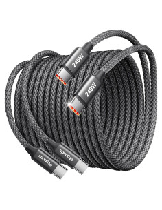 Cable USB C a USB C 240W etguuds 3m 2-Pack Carga Rápida