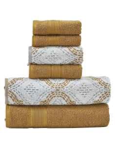 Conjunto de Toallas Jacquard Reversible 6 Piezas Modern Threads