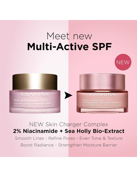 Crema de Día Multi-Activa Clarins SPF 15 Niacinamida 48g