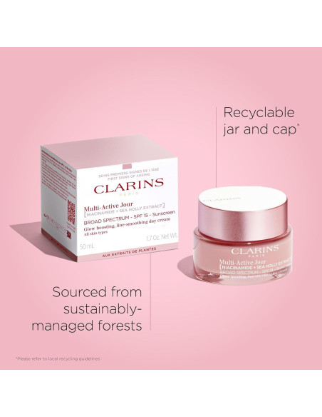 Crema de Día Multi-Activa Clarins SPF 15 Niacinamida 48g