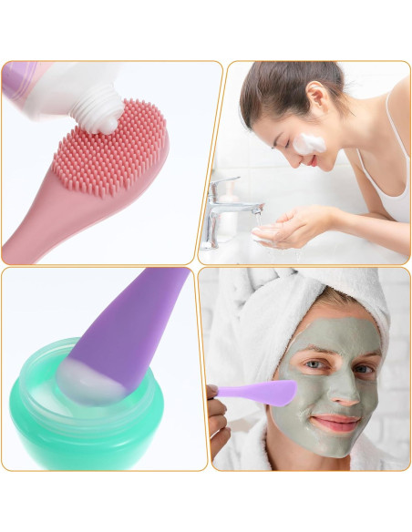 3 Piezas Aplicador de Mascarilla Facial Silicona TIESOME