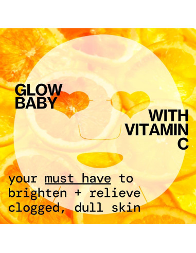 Mascarilla Facial de Hoja Pacifica Glow Baby con Vitamina C
