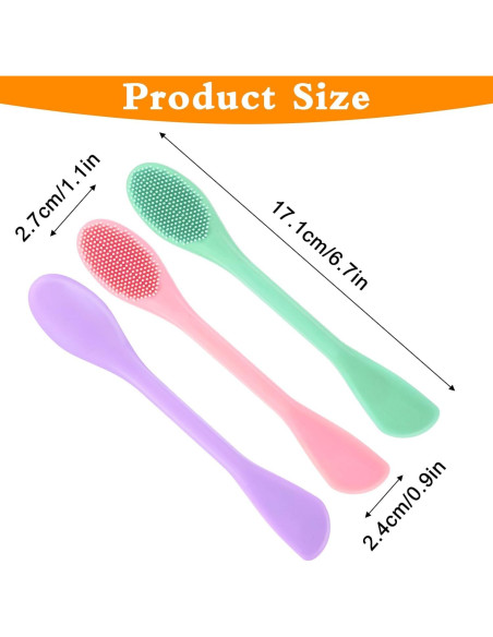 3 Piezas Aplicador de Mascarilla Facial Silicona TIESOME