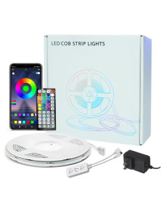 Tira de Luz LED COB RGB Euiyi 5m con Control Remoto y App