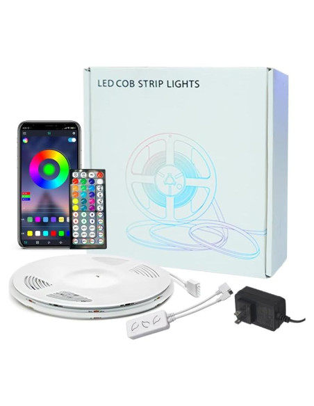 Tira de Luz LED COB RGB Euiyi 5m con Control Remoto y App