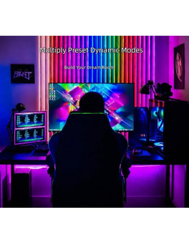 Tira de Luz LED COB RGB Euiyi 5m con Control Remoto y App