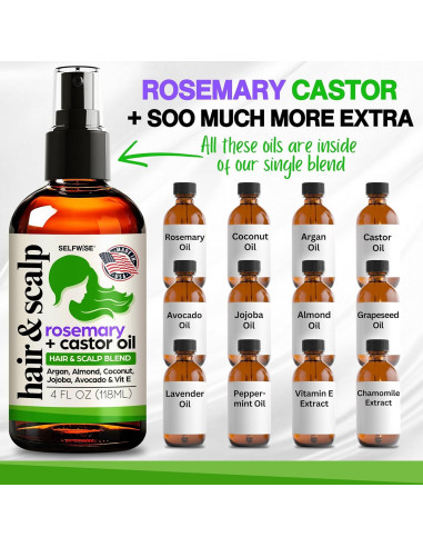 Aceite de Romero Orgánico 113.4ml + Aplicador - Selfwise