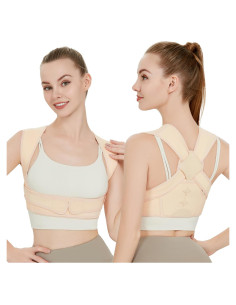 Corrector de Postura Ajustable Beige para Espalda - Unisex