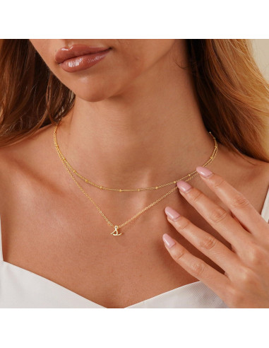 Collares Iniciales en Capas Yoosteel Oro 14K para Mujeres