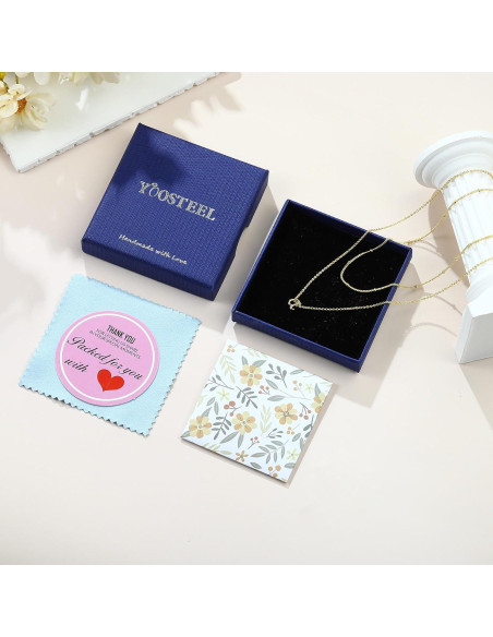 Collares Iniciales en Capas Yoosteel Oro 14K para Mujeres