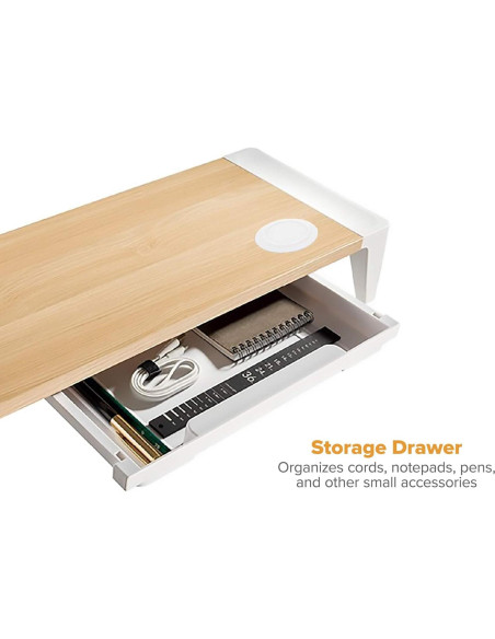 Soporte de Monitor Bostitch de Madera con Carga Inalámbrica