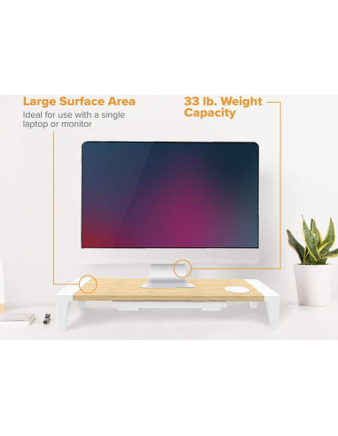 Soporte de Monitor Bostitch de Madera con Carga Inalámbrica