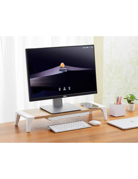 Soporte de Monitor Bostitch de Madera con Carga Inalámbrica