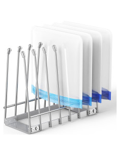Organizador de Secado de Bolsas Plegable MKS18 Plata 8 Peldaños