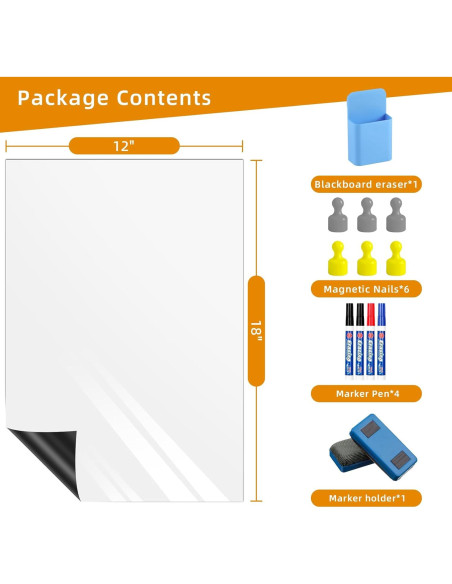 Papel Contacto Pizarra Blanca Magnética Babenoun 30.48x45.72 cm