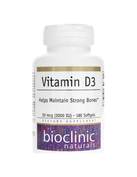 Vitamina D3 2000 UI Bioclinic Naturals 180 Gelatinas Blandas