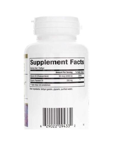 Vitamina D3 2000 UI Bioclinic Naturals 180 Gelatinas Blandas