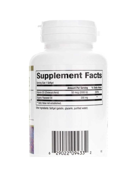 Vitamina D3 2000 UI Bioclinic Naturals 180 Gelatinas Blandas