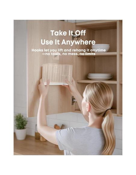 Soporte para Pajitas Excedesolns con Ganchos Adhesivos - Transparente/Blanco Soporte para Pajitas Excedesolns con Ganchos Adhesivos - Transparente/Blanco